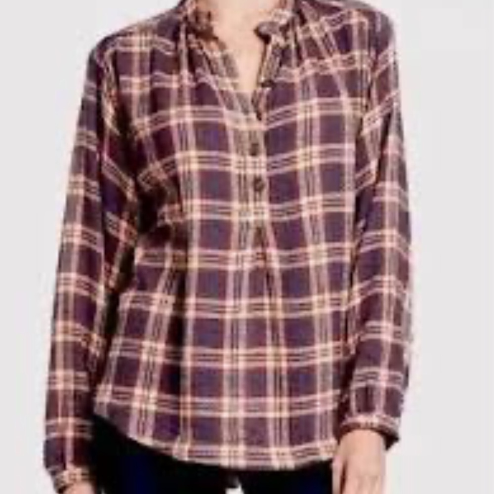 Free People Dark Red “Northern Bound” Pullover Style Oversized Cabin-Core Tunic - Picture 3 of 6